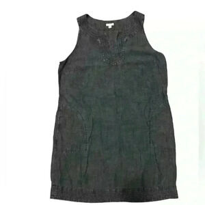 J. Jill Tencel Linen Blend Sleeveless Tunic Dress - XL Missy